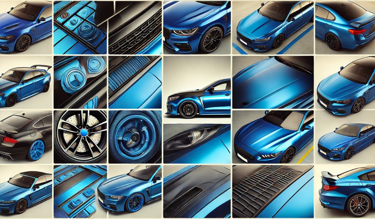 blue car paint