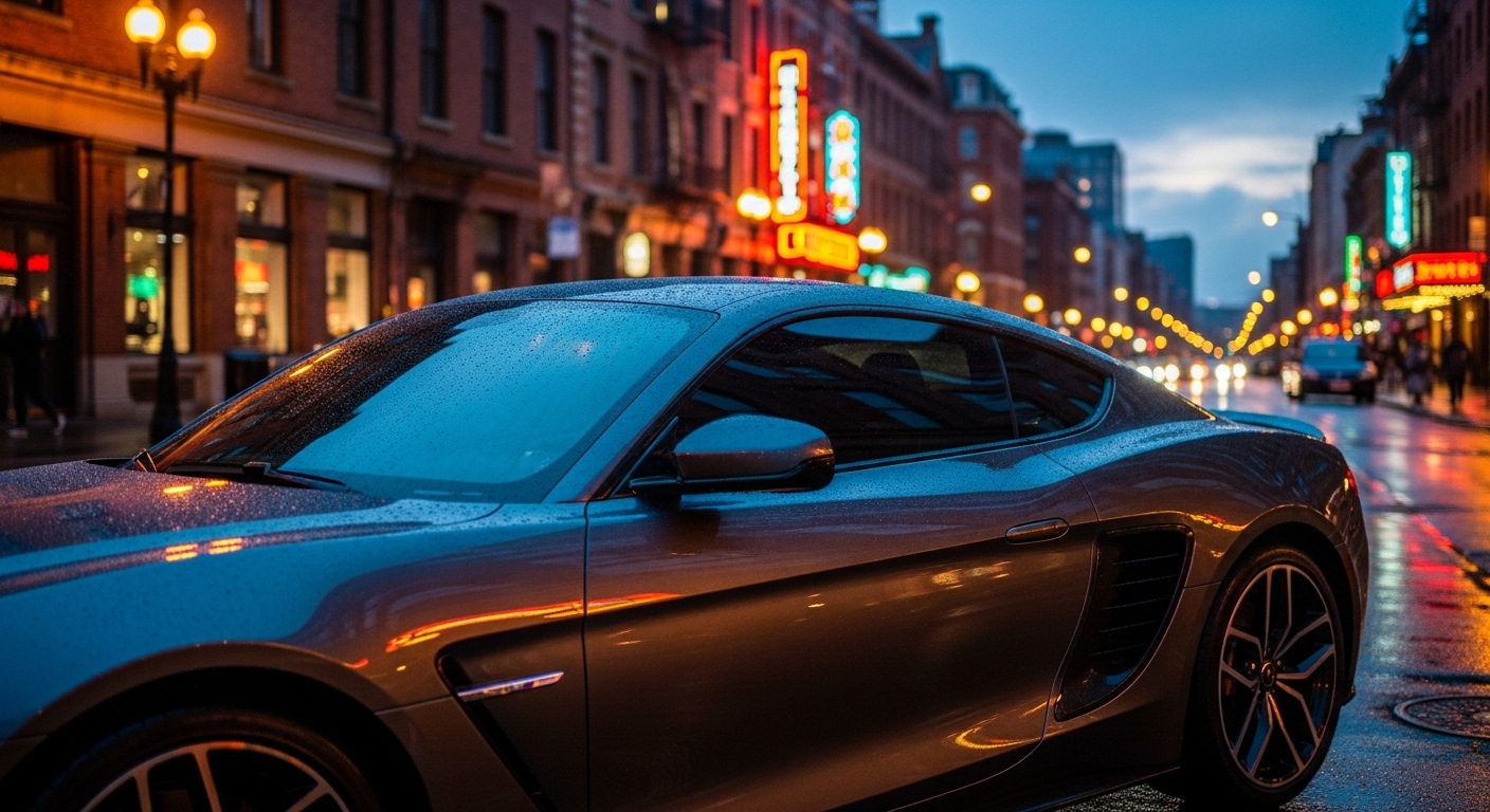 gray car